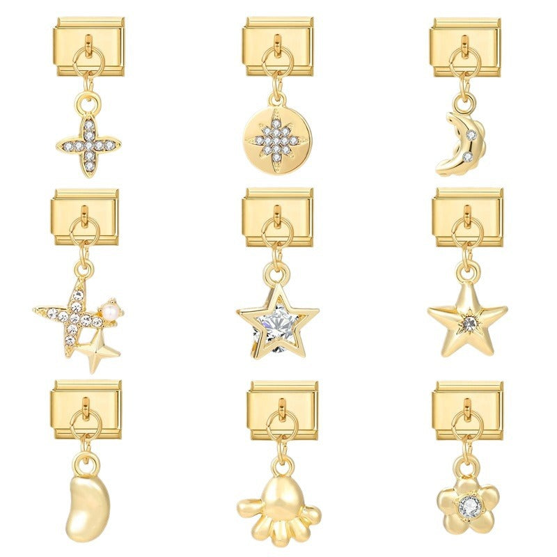 Wholesale Personalized Handmade Creative All-match Gold Fashion Retro Module Bracelet Bracelet Charms